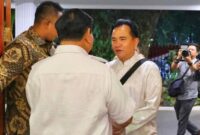 Ketua Umum Partai Gerindra Prabowo Subianto bertemu dengan Ketua Umum Partai Bulan Bintang (Facbook.com/@Prabowo Subianto )
