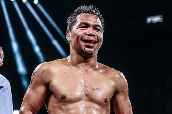 Manny Pacquiao kembali menggebrak ring tinju menghadapi juara bertahan WBC welterweight Mario Barrios. (Instagram.com @mannypacquiao)